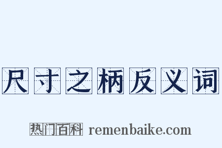 尺寸之柄反义词是什么意思的图片